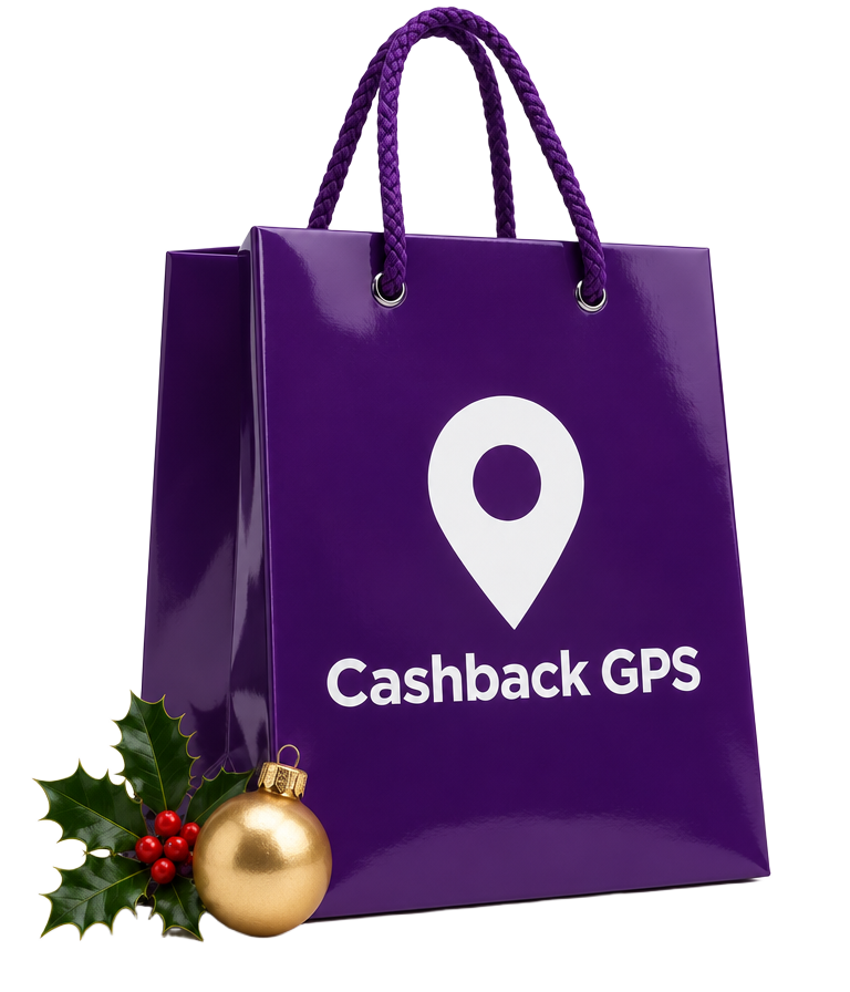 Purple Cashback GPS shopping bag